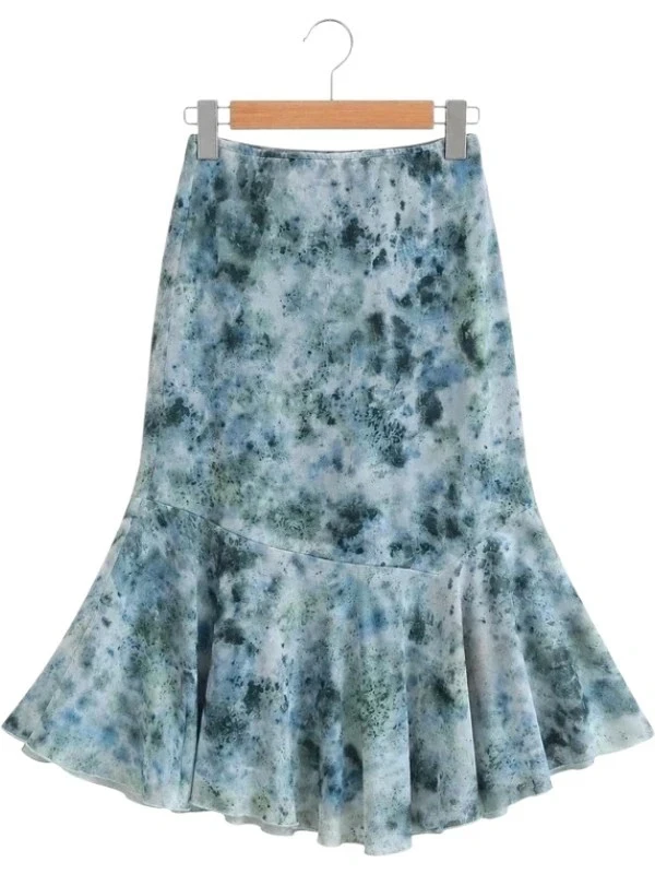 Jupe midi à volants Stradivarius